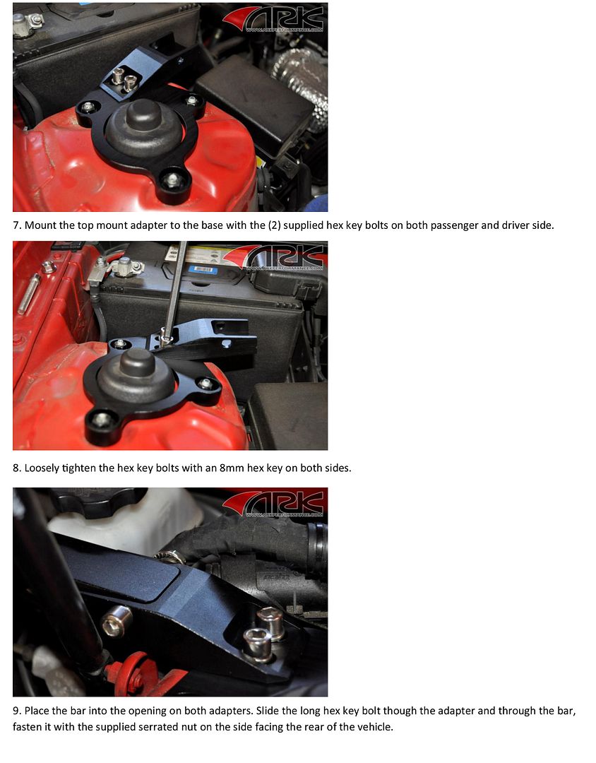 20102012 Genesis Coupe 2.0T ARK Performance Strut Brace Bar DIY